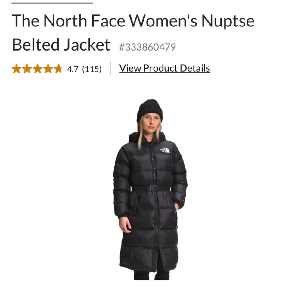 The North Face Women’s Nuptse belted jacket